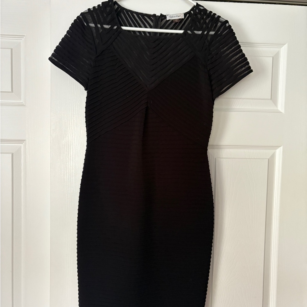 Calvin Klein Black Sheath Mini Dress